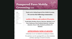 Desktop Screenshot of pamperedpawsmobilegrooming.com