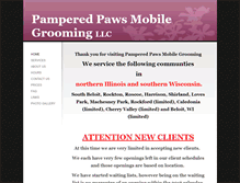 Tablet Screenshot of pamperedpawsmobilegrooming.com